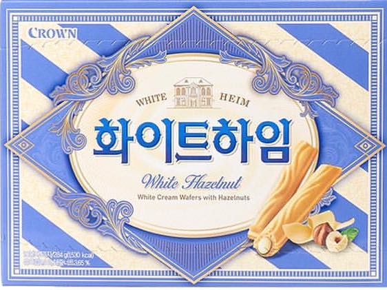 CROWN Choco Cream Wafers with Hazelnut White Heim 47g