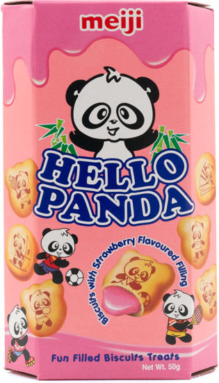 MEIJI Hello Panda Strawberry Cream Biscuits 50g
